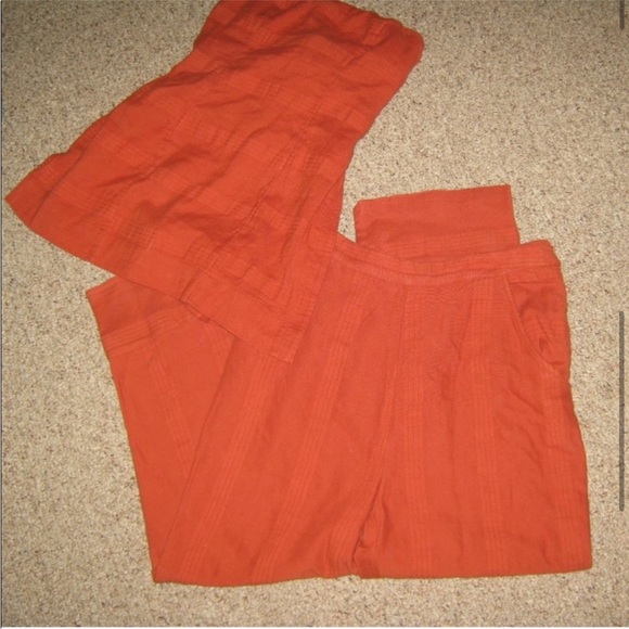 NWOT Free People THIS IS LOVE 2 Piece Linen Pants Set
RUST S - Picture 7 of 9